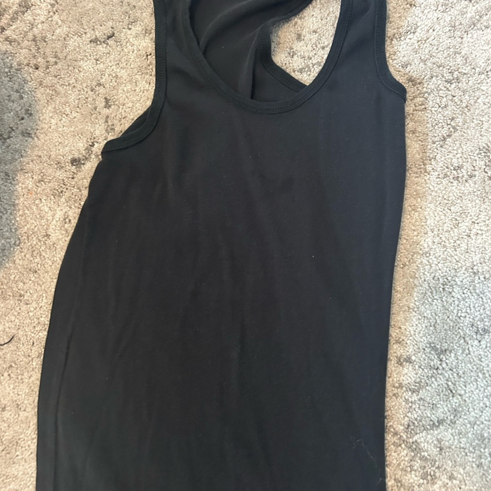 West Loop Black Fitted Sleeveless Maxi Dress